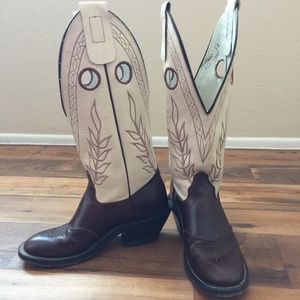 Olathe Rough Stock Boots mens 7 womans 9 brownbone